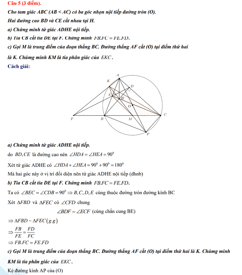 Đáp án đề thi vào 10 Bình Thuận môn Toán 2024-2025