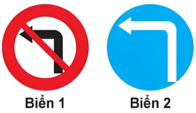 Biển nào được phép quay đầu nhưng không được rẽ trái?