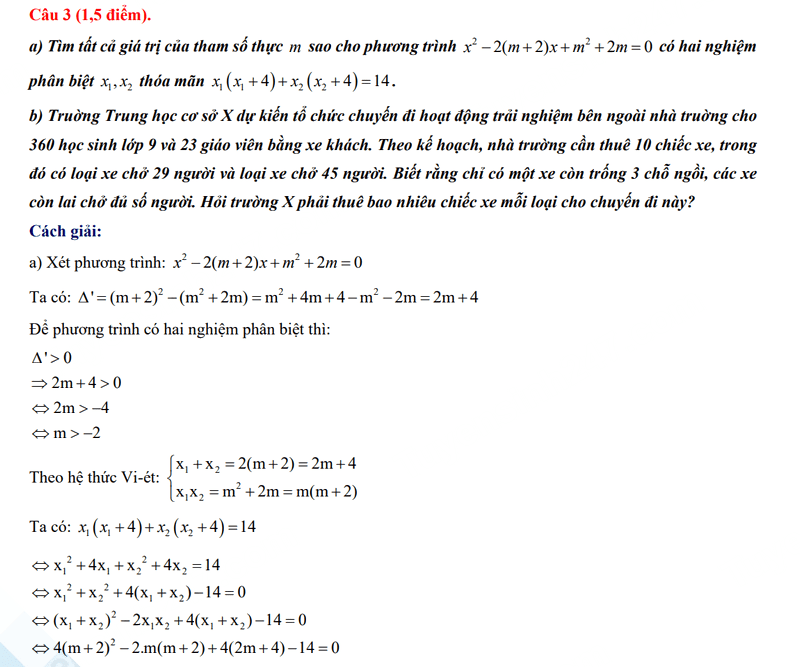  Đáp án đề Toán vào 10 Cần Thơ 2024