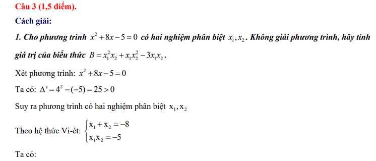 Đáp án đề thi tuyển sinh lớp 10 môn Toán Tiền Giang 2024