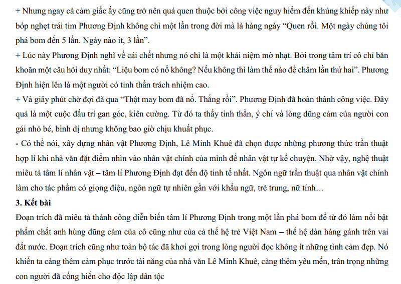 Đáp án đề thi tuyển sinh lớp 10 môn Văn Bến Tre 2024