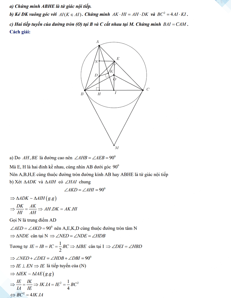 Đáp án đề thi tuyển sinh lớp 10 môn Toán Nghệ An 2024