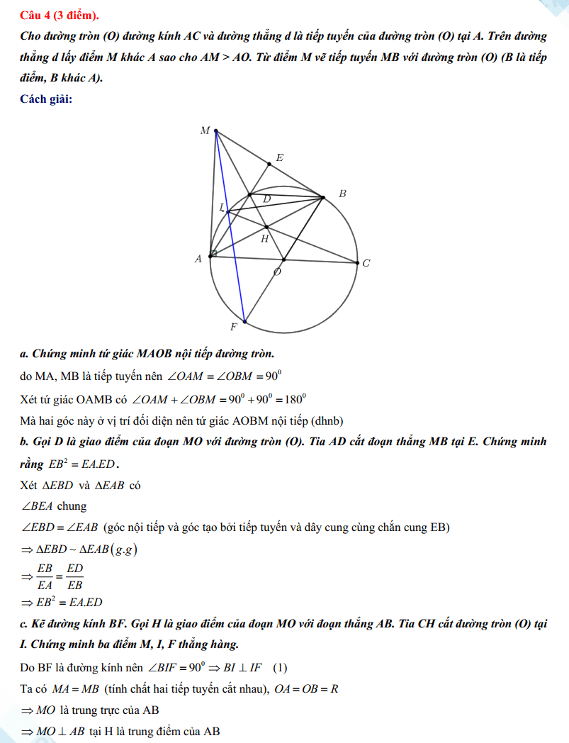 Đáp án đề Toán tuyển sinh lớp 10 năm 2024 Trà Vinh