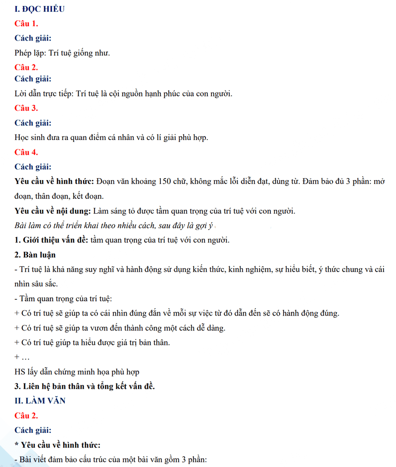 Đáp án đề Văn thi vào lớp 10 Long An 2024