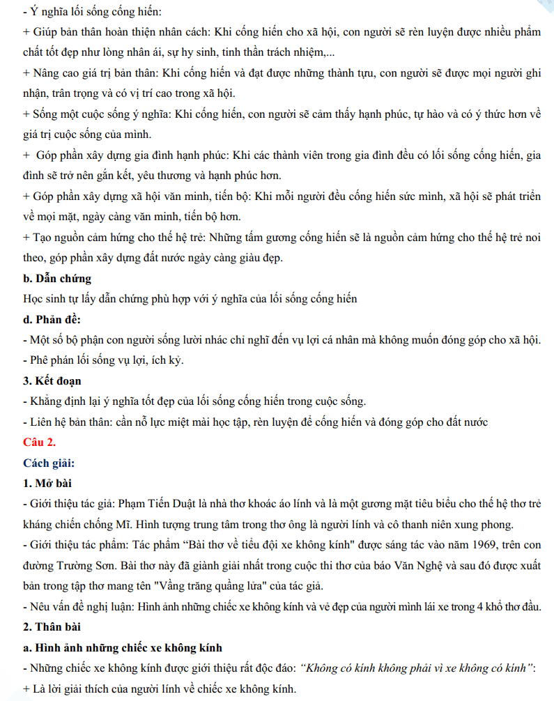 Đáp án đề thi tuyển sinh lớp 10 môn Văn Bắc Ninh 2024 2025