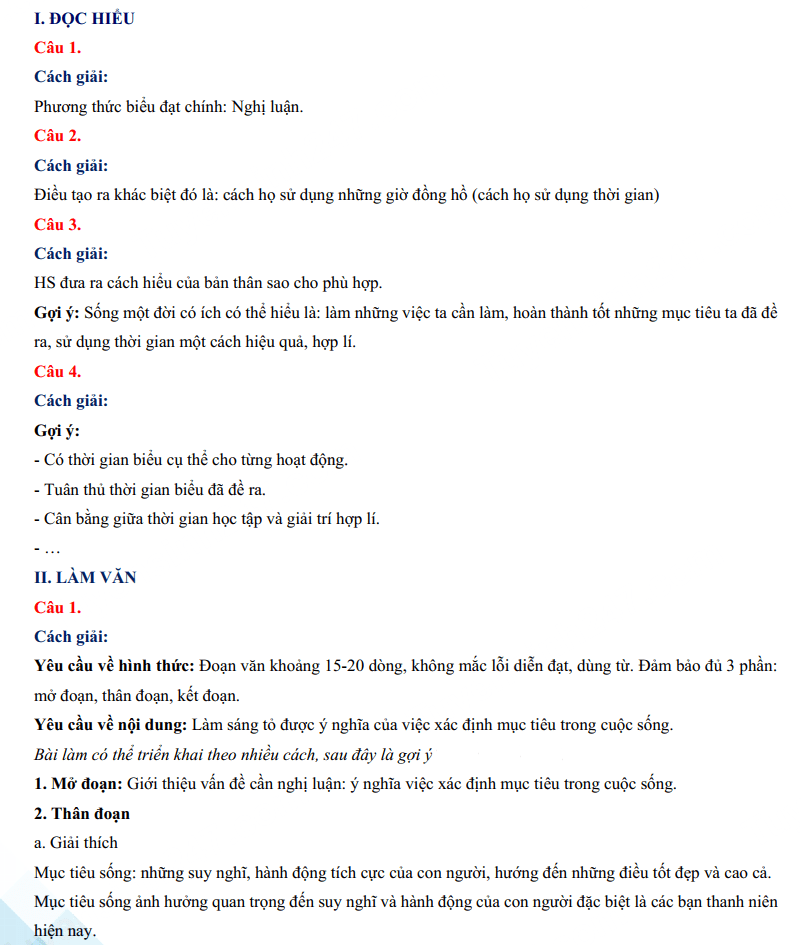 Đáp án đề Văn vào 10 Thái Nguyên 2024-2025