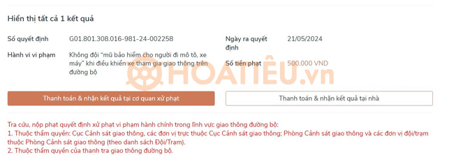 Cách nộp phạt vi phạm giao thông trực tuyến