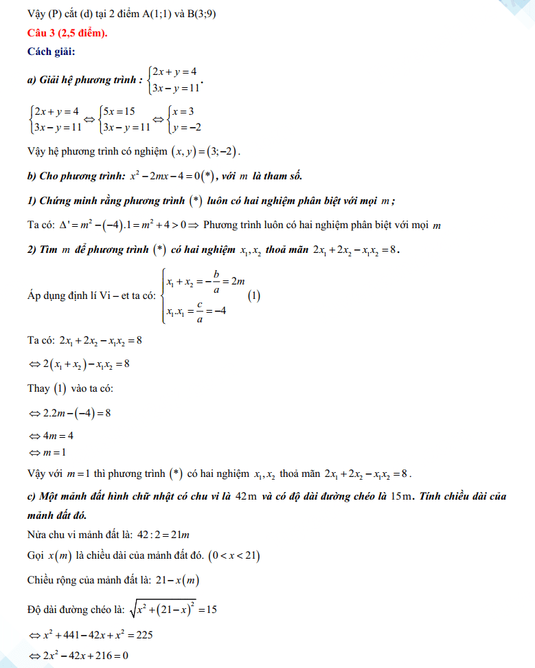 Đáp án đề thi vào 10 Lạng Sơn 2024