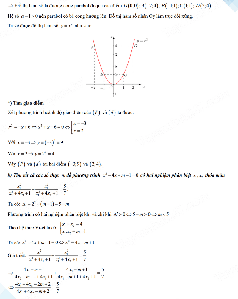 Đáp án đề thi tuyển sinh lớp 10 môn Toán Hậu Giang 2024