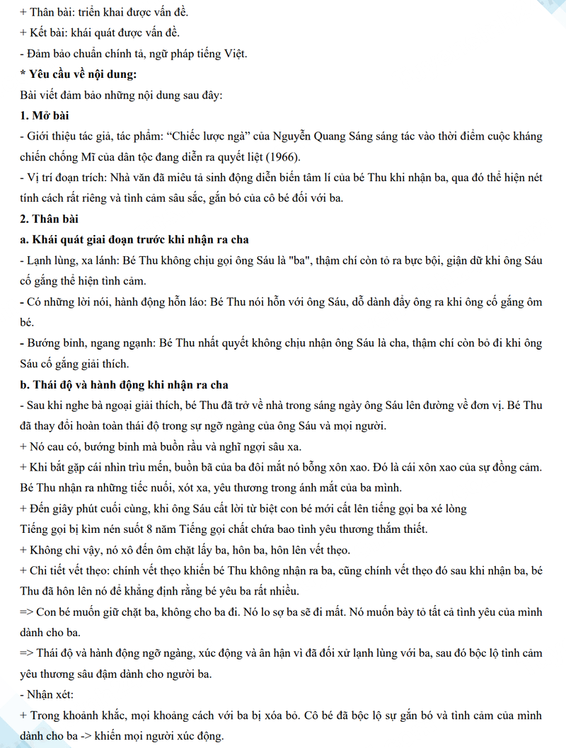 Đáp án đề thi tuyển sinh lớp 10 môn Văn Hậu Giang 2024 2025