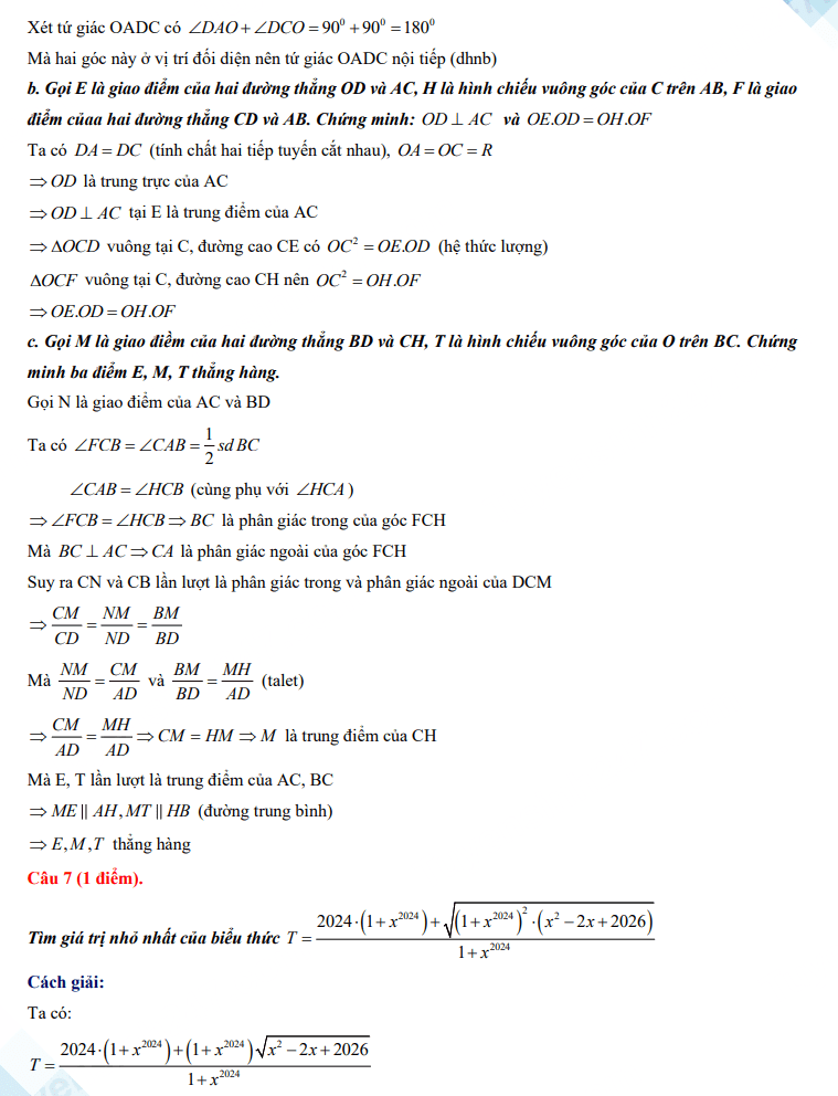 Đề thi tuyển sinh lớp 10 môn Toán Long An 2024