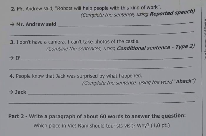 Đáp án đề thi tuyển sinh vào 10 môn Anh Bà Rịa Vũng Tàu 2024