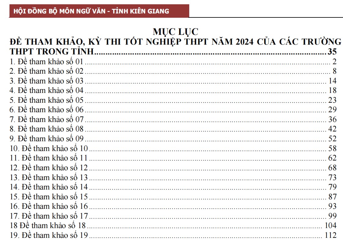 Đề khảo sát chất lượng môn Văn tốt nghiệp THPT Kiên Giang 2024