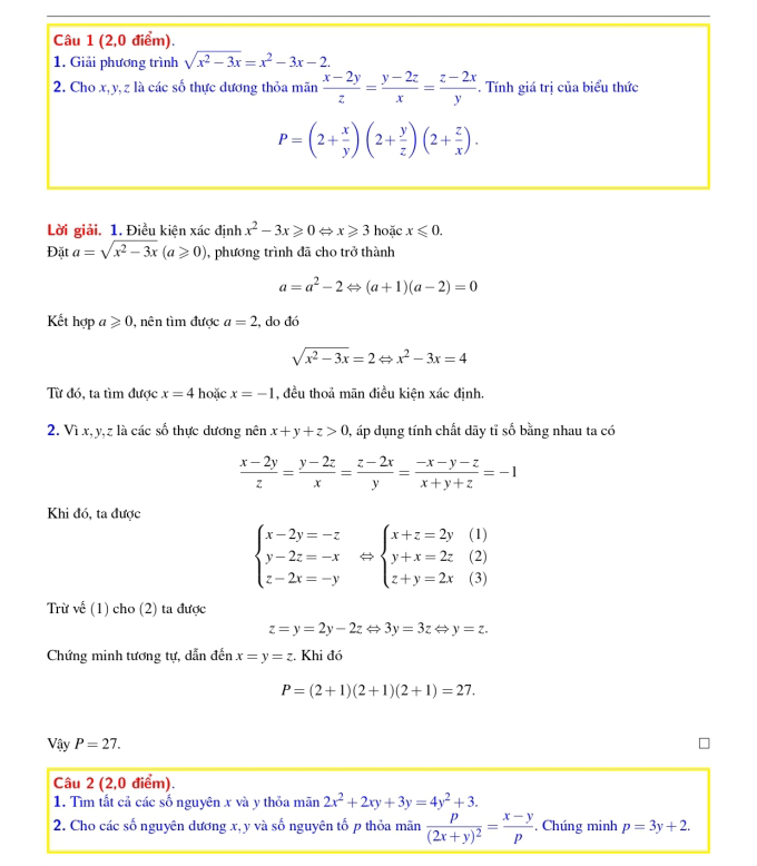 đáp án đề thi vào lớp 10 chuyên Tin Hà Nội 2024