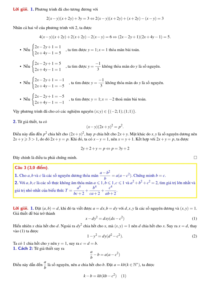 Đáp án đề thi vào lớp 10 chuyên Tin Hà Nội 2024