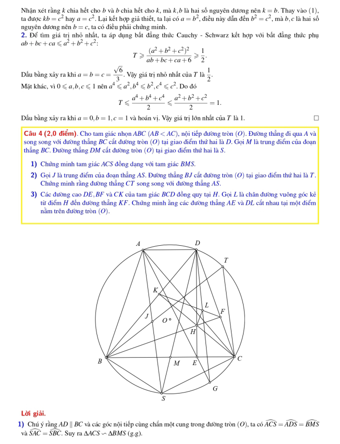 Đáp án đề thi vào lớp 10 chuyên Tin Hà Nội 2024