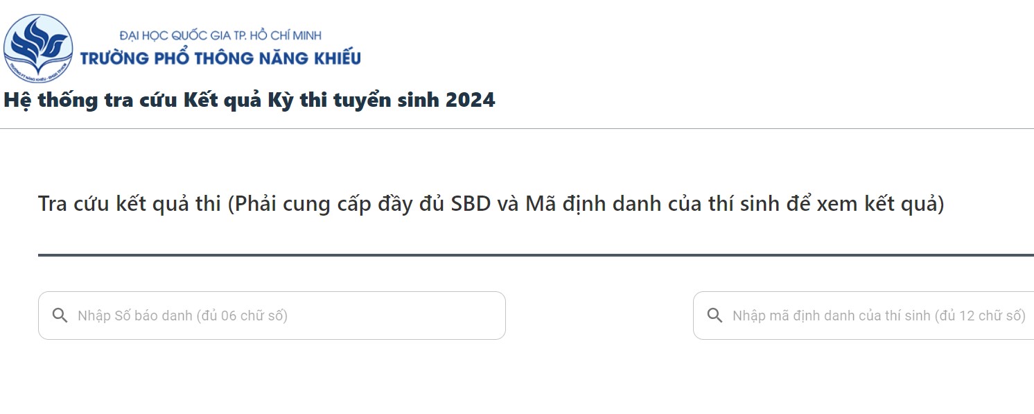 Tra cứu điểm thi vào 10 phổ thông Năng khiếu 2024