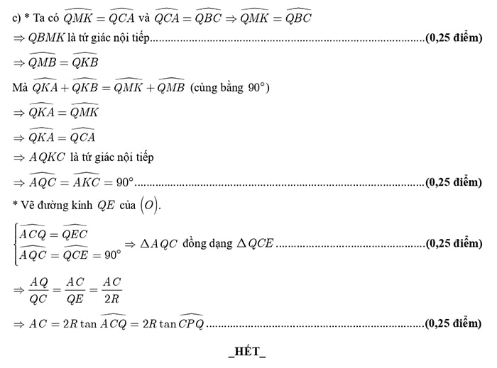 Đáp án đề thi tuyển sinh lớp 10 môn Toán thành phố Hồ Chí Minh 2024