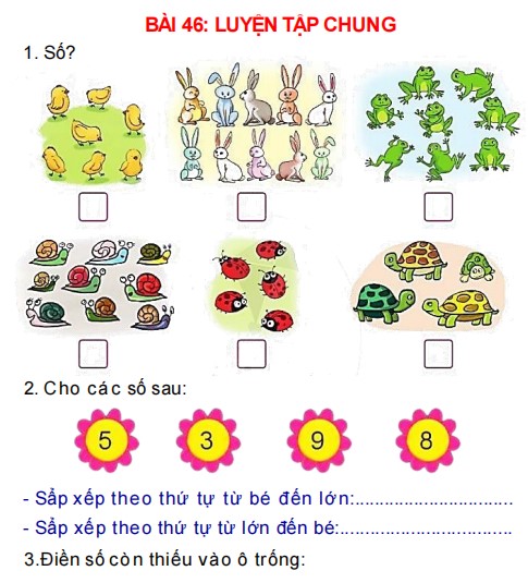 Bài tập Toán tiền tiểu học