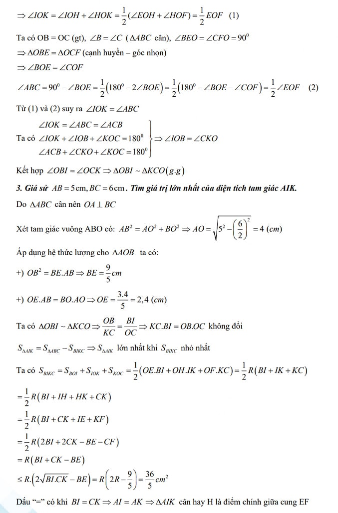 Đáp án đề thi tuyển sinh lớp 10 Thanh Hóa 2024