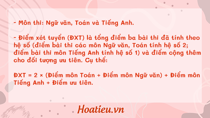 Cách tính điểm tuyển sinh lớp 10 Khánh Hòa