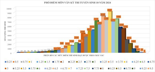 Phổ điểm thi vào 10 TP HCM môn Văn 2024