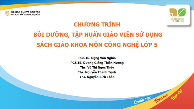 Tài liệu tập huấn môn Công nghệ lớp 5 sách Cánh Diều