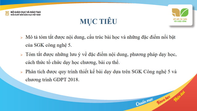 Tài liệu tập huấn môn Công nghệ lớp 5 sách Cánh Diều