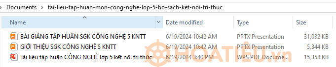 Tài liệu tập huấn môn Công nghệ lớp 5 sách Cánh Diều