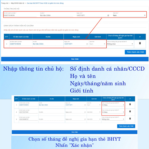 Cách gia hạn bảo hiểm y tế trên VssID