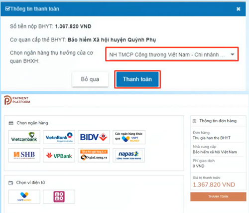 Cách gia hạn bảo hiểm y tế trên VssID