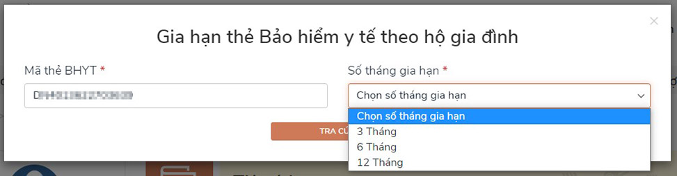 gia hạn bảo hiểm y tế trên Cổng dịch vụ công Quốc gia