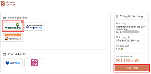 gia hạn bảo hiểm y tế trên Cổng dịch vụ công Quốc gia