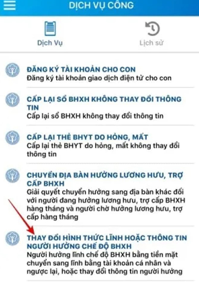 Cách nhận lương hưu trên VssID