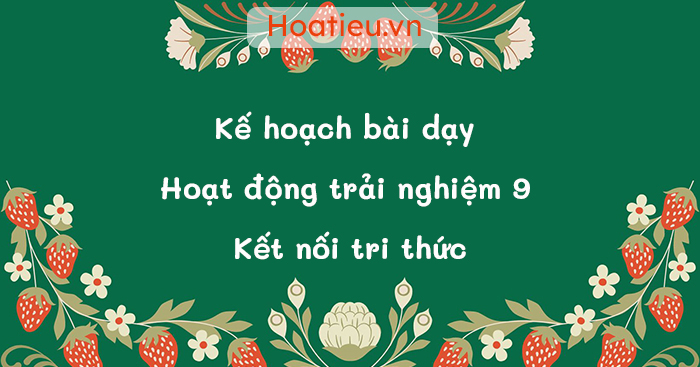 Giáo án Hoạt động trải nghiệm 9 Kết nối tri thức 