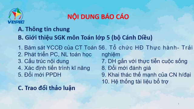 File PowerPoint tập huấn SGK Toán 5 Cánh Diều