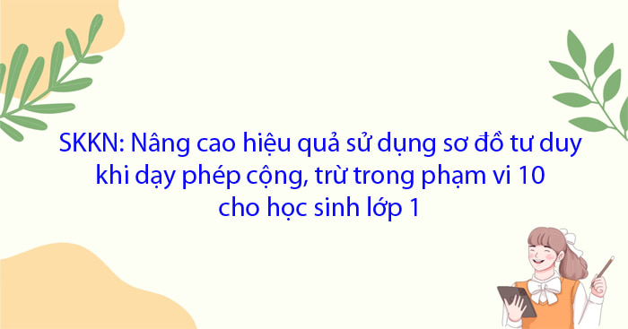 Sáng kiến kinh nghiệm lớp 1