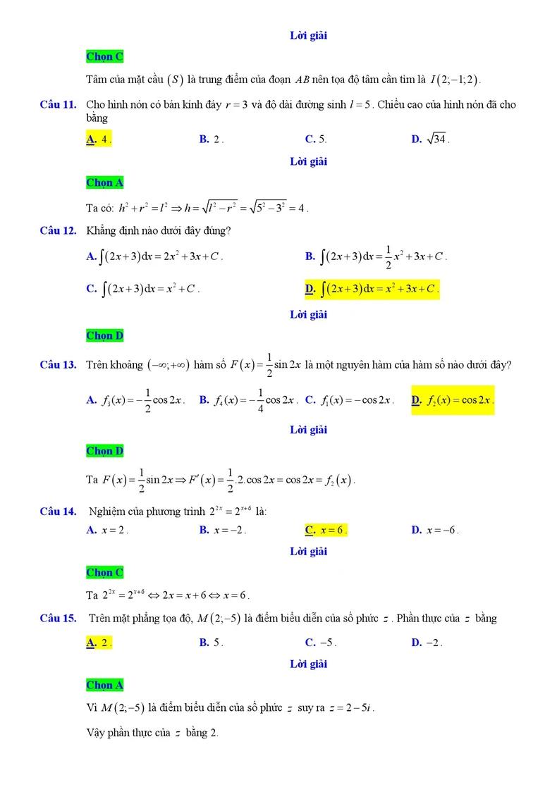 Giải chi tiết đề Toán THPT 2024 mã đề 103