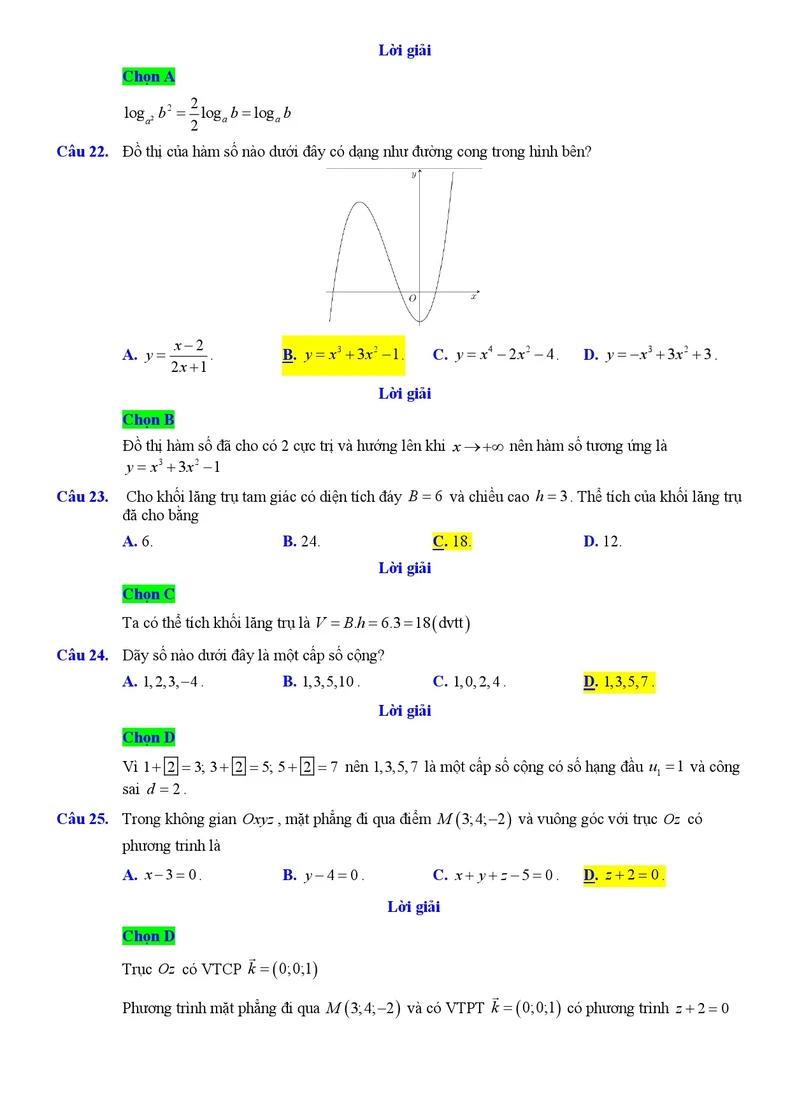Giải chi tiết đề Toán THPT 2024 mã đề 103