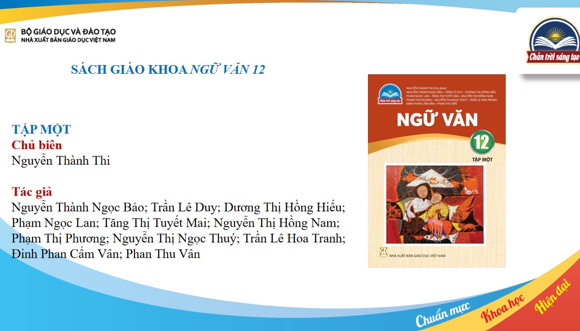 Slide tập huấn SGK mới lớp 12 môn Ngữ văn CTST