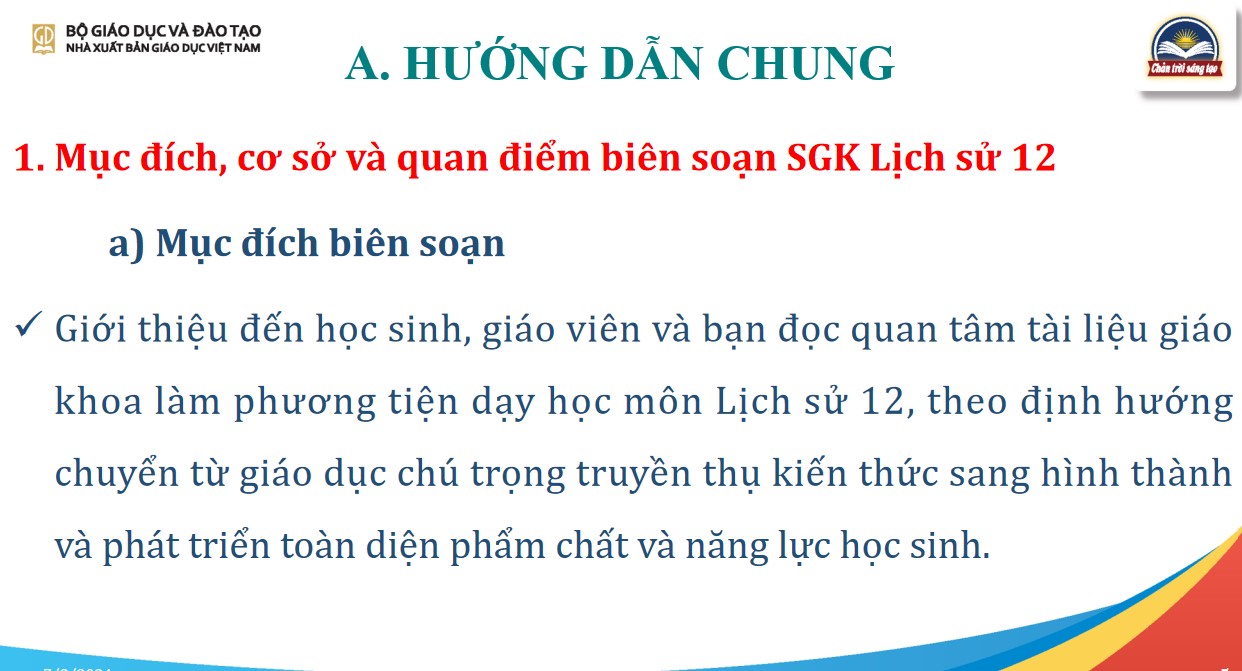 Slide tập huấn SGK mới lớp 12 môn Lịch sử CTST