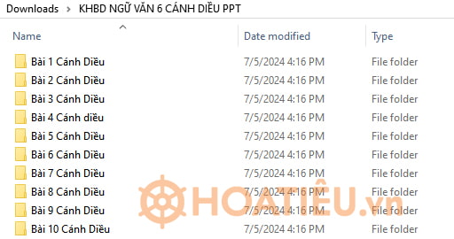 Nội dung Bộ bài giảng điện tử Ngữ văn 6 Cánh Diều số 2