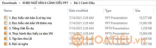 Giáo án PowerPoint Ngữ văn 6 Cánh Diều