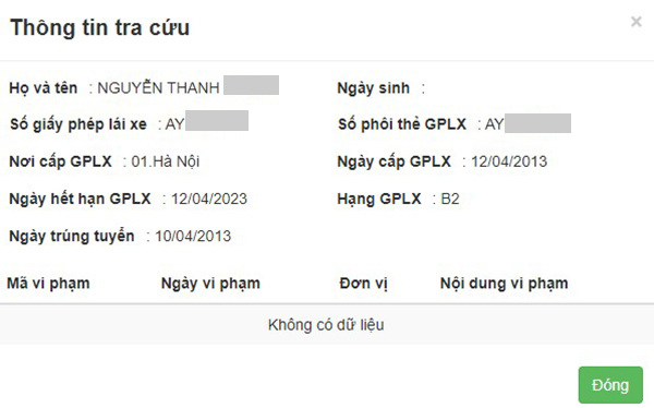 Tra cứu thông tin xe bị dừng kiểm định do phạt nguội