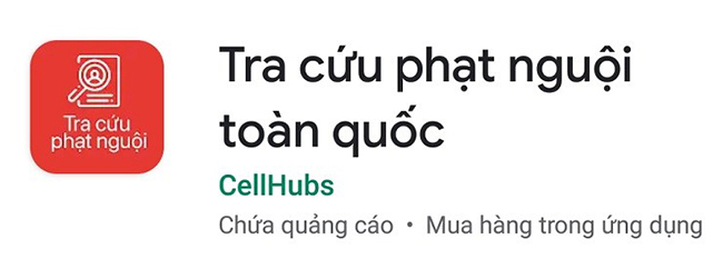 App tra cứu phạt nguội toàn quốc