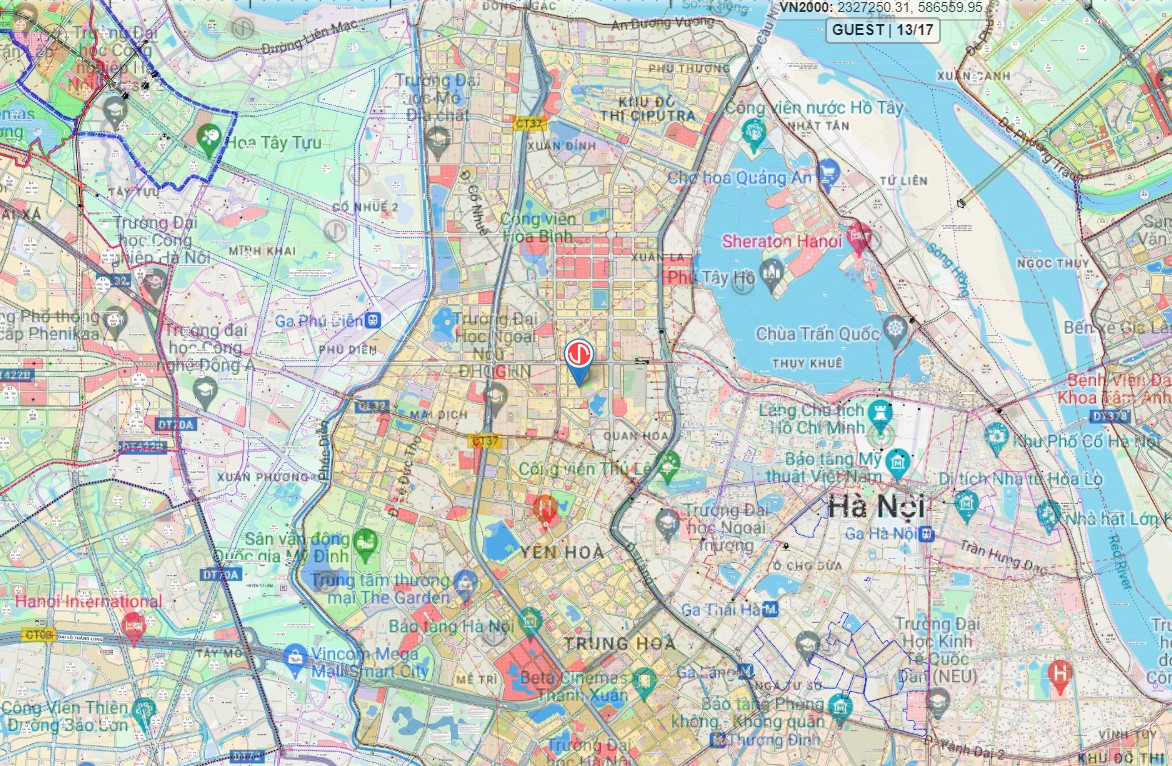 Xem bản đồ quy hoạch Hà Nội trực tuyến