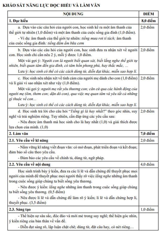 Đáp án đề thi vào lớp 6 Chuyên Trần Đại Nghĩa 2024