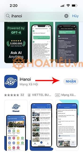 Cách tải và cài đặt ứng dụng iHanoi