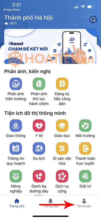 Cách tải và cài đặt ứng dụng iHanoi