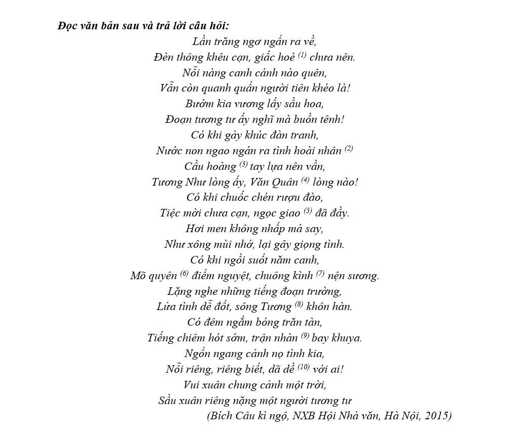 Trắc nghiệm Bích Câu kỳ ngộ